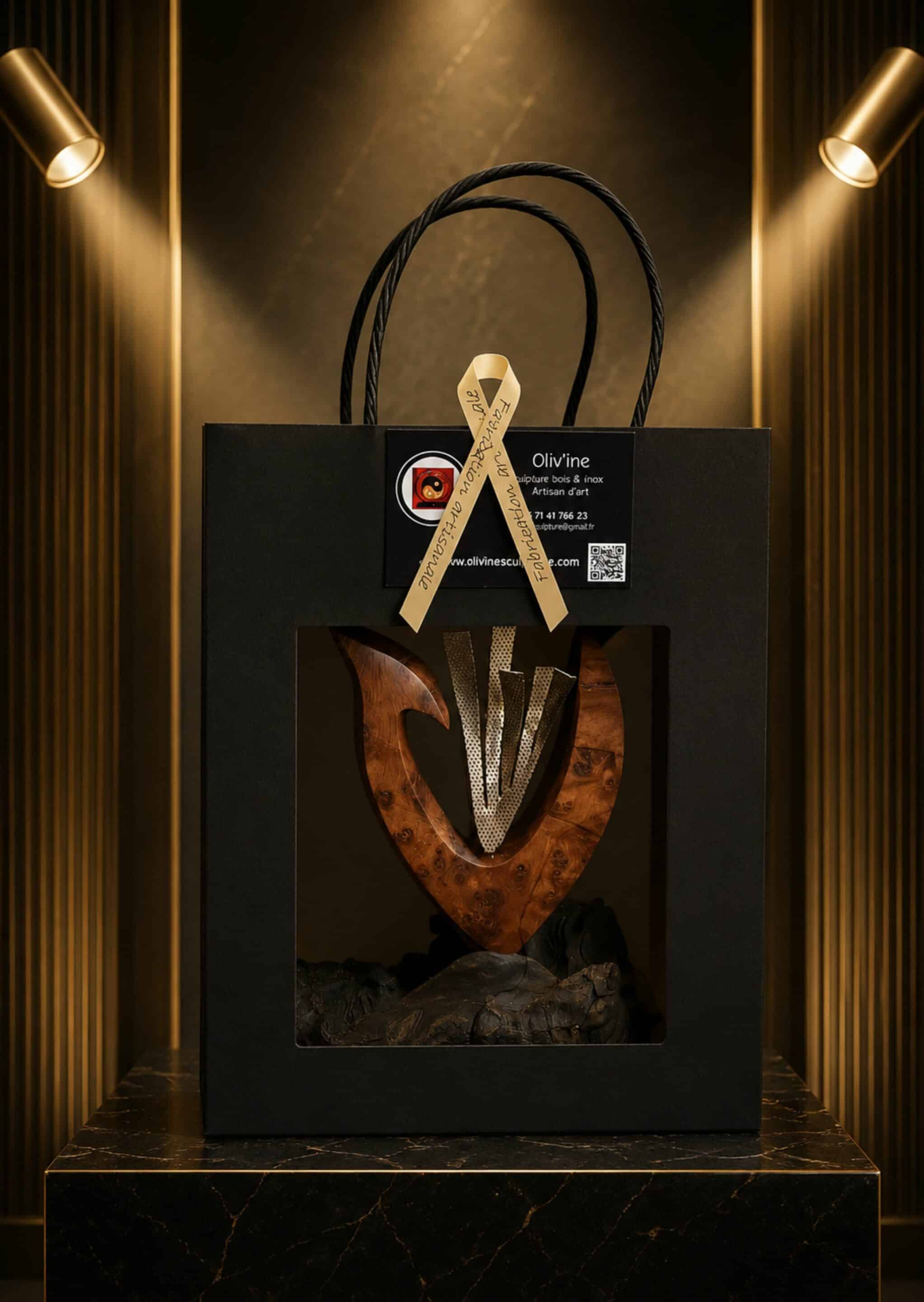 Sculpture petite Colibri dans un emballage cadeau